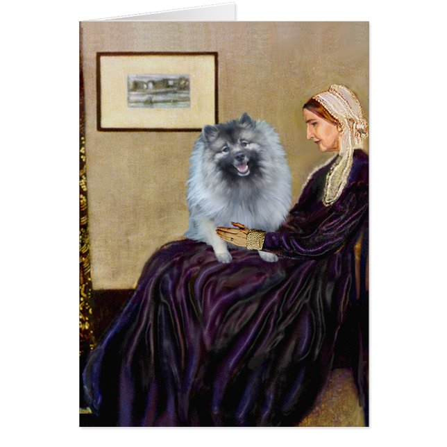 Whistlers Mother - Keeshond (F) Hälsningskort (Framsidan)