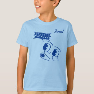 Whistling Tecknad Ansikte Anpassade Boy's T Shirt