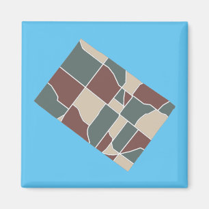 Whitache Township Karta Magnet