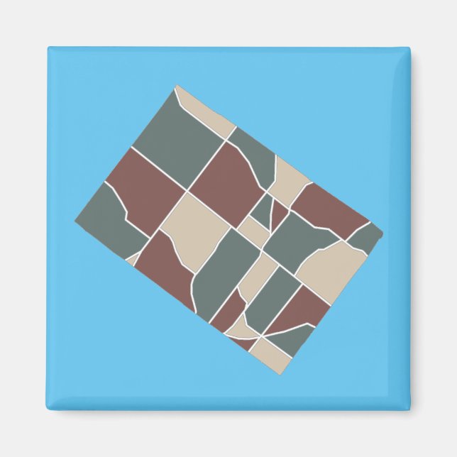 Whitache Township Karta Magnet (Framsidan)