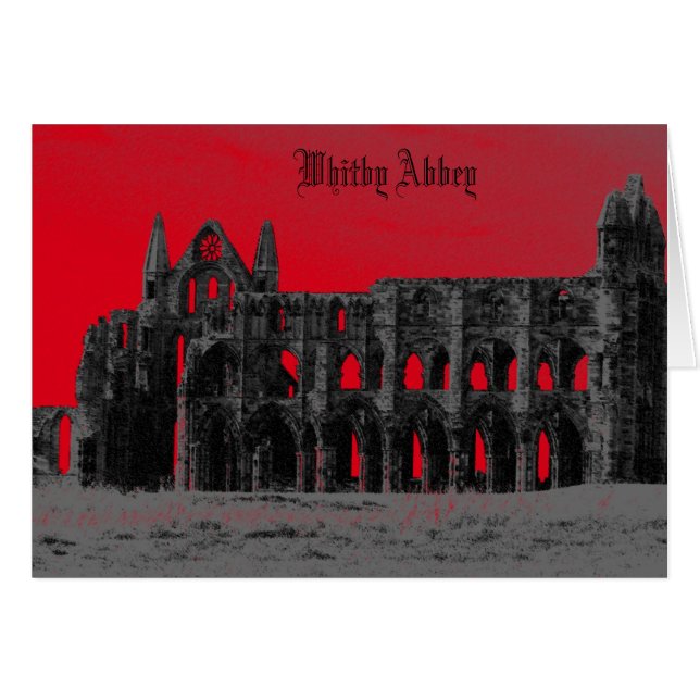 Whitby Abbey Hälsningskort (Framsidan Horizontal)
