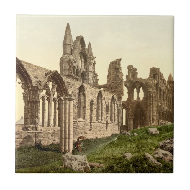 Whitby Abbey mig, Whitby, Yorkshire, England Kakelplatta (Framsidan)