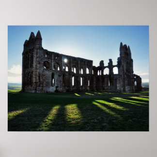 Whitby Abbey vid sunset Poster
