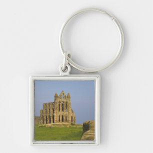 Whitby Abbey, Whitby, North Yorkshire, England Fyrkantig Silverfärgad Nyckelring
