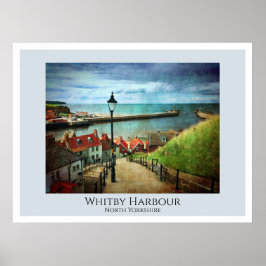 Whitby Harbour från 199 steg Poster