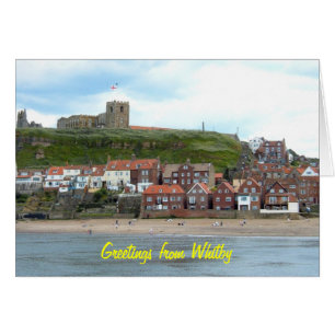 Whitby i North Yorkshire, England. Hälsningskort