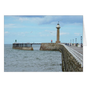 Whitby i North Yorkshire, England. Hälsningskort