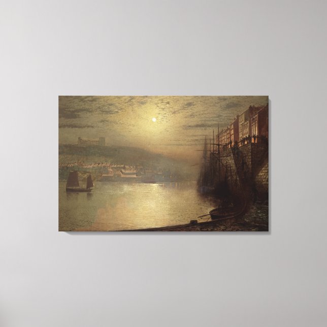 Whitby (olja på canvas) canvastryck (Framsida)