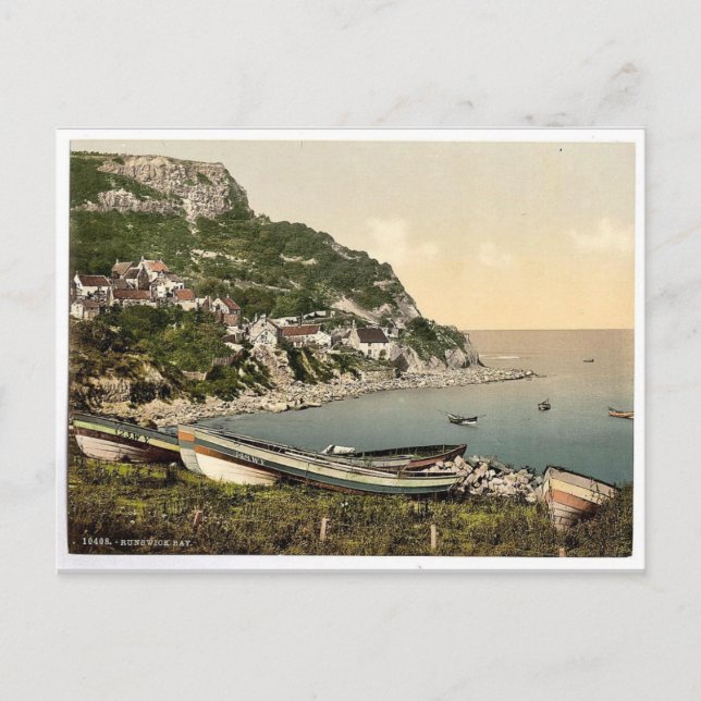 Whitby, Runswick Bay, Yorkshire, England sällsynt  Vykort (Framsida)