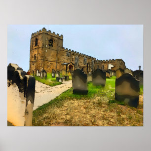 Whitby St Marys Church Graveyard Poster