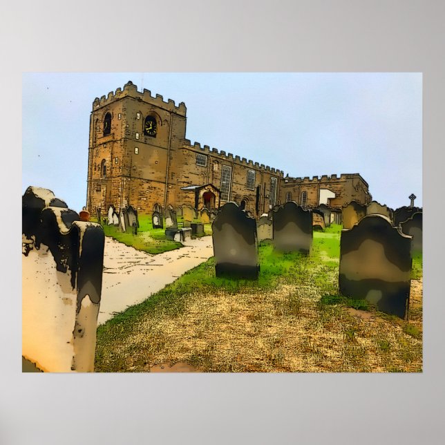 Whitby St Marys Church Graveyard Poster (Framsidan)