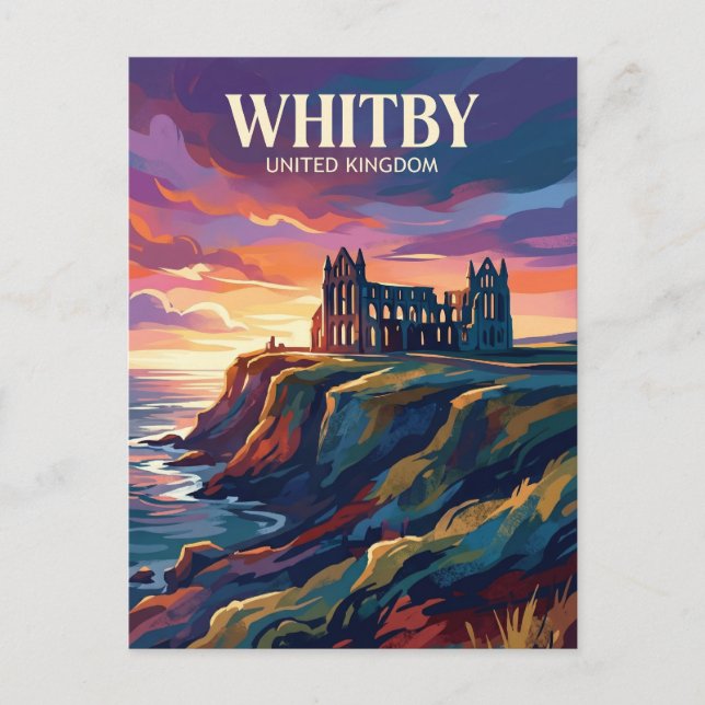 Whitby Storbritannien Vykort (Framsida)