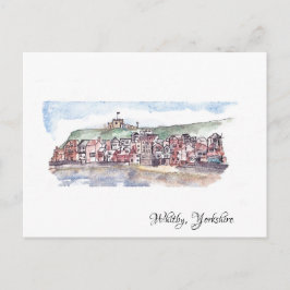 Whitby, Yorkshire, vykort för vattenfärg