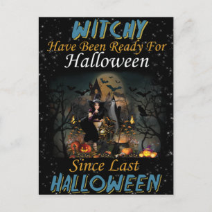 Whitchy Säger Gott Halloween Postkort Vykort