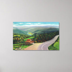 Whitcomb-toppmötet i Deerfield River Valley Canvastryck