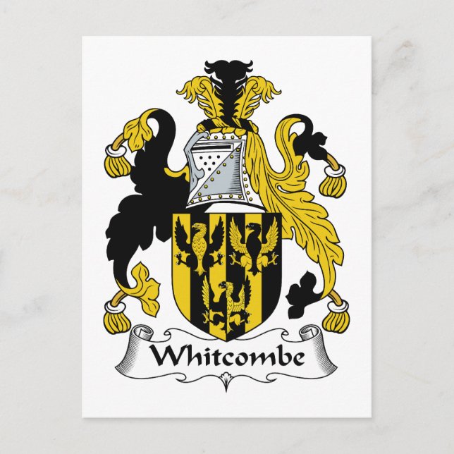 Whitcombe Family Crest Vykort (Framsida)