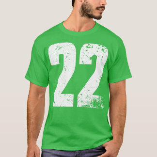 White 22 Jersey Number Iowa BP17 TShirt T Shirt