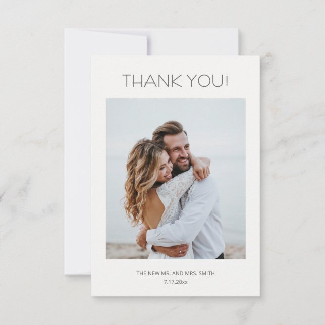 White 3D Flowers Roses Thank You Card Tack Kort (Framsida)