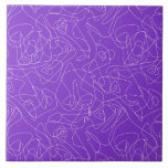 white abstract curved lines on a purple background kakelplatta<br><div class="desc">white,  abstract,  curved,  lines,  bright,  purple,  simple,  doodle,  pattern,  minimalistic,  retro</div>