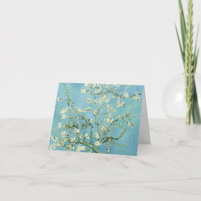 White almond blossom by Vincent Van Gogh Kort (Framsida)