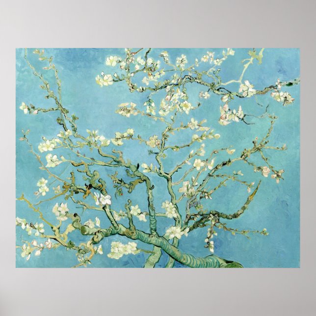 White almond blossom by Vincent Van Gogh Poster (Framsidan)