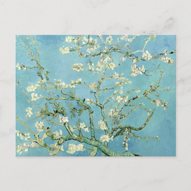 White almond blossom by Vincent Van Gogh Vykort (Framsida)