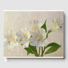 White Alstromeria Flowers Gästböcker