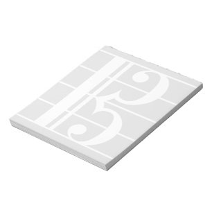 White Alto Clef Anteckningsblock