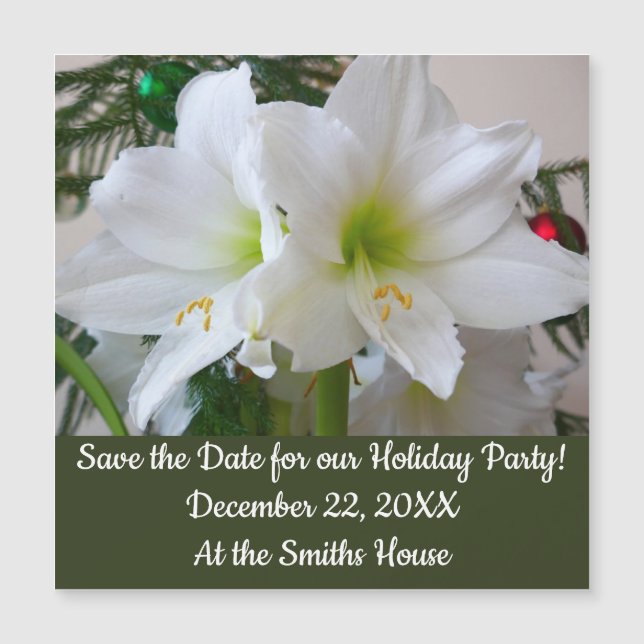 White Amaryllis och Julgran (Framsida)