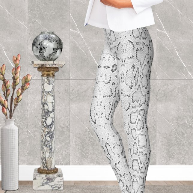 White Anaconda Snakeskin Leggings (Skapare uppladdad)