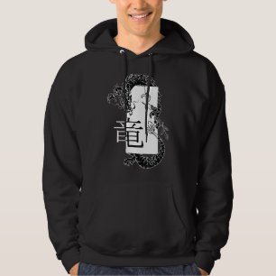 White Ancient Dragon Harajuku Zodiac (japansk kons Hoodie