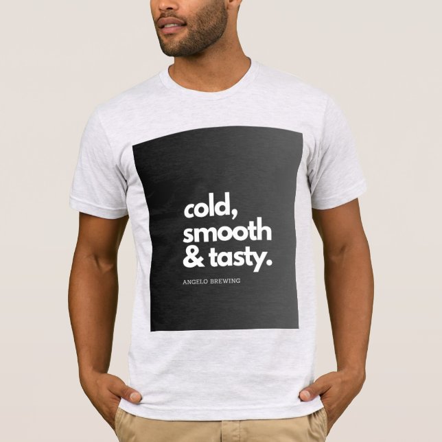 White and black half sleeve T-shirt With Design (Framsida)