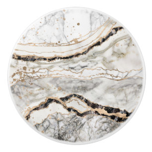White and Black Marble Textures Abstract Knopp