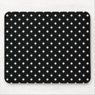 White and Black Polka Dot Mönster Musmatta