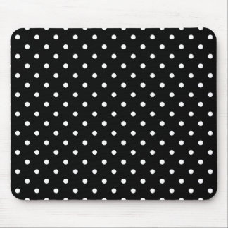 White and Black Polka Dot Mönster Musmatta