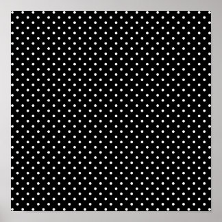 White and Black Polka Dot Mönster Poster