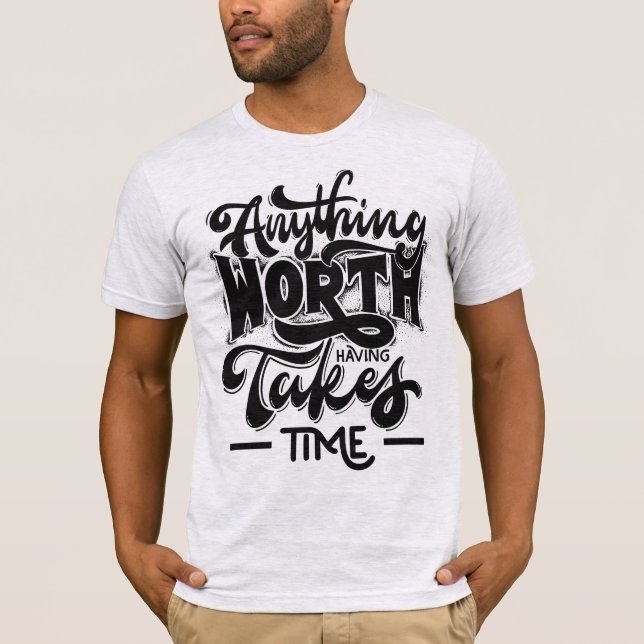 White and black Tshirt T Shirt (Framsida)