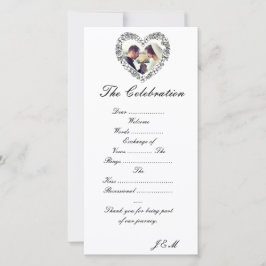 White and Black Wedding Program & Celebration 