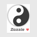 White and Black Yin and Yang Symbol Klistermärken<br><div class="desc">Högerna är nu Yin- och Yang-symbolen i svart och vitt, men du kan skapa din egen vinyldekal genom att byta båda färg. Om du ändrar storlek måste du anpassa och se till att hela klistermärket passar på utskriftsområdet. Om en del av cirkeln överlappar utskriftsområdet kan den skurna linjen ha en...</div>