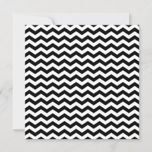 White and Black Zig Zag Inbjudningar
