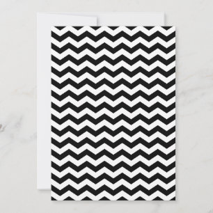 White and Black Zig Zag Inbjudningar
