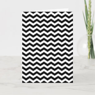 White and Black Zig Zag Kort