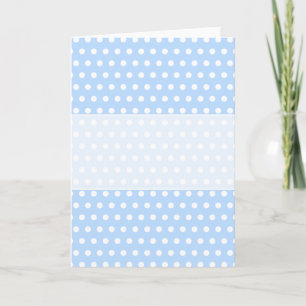 White and Blue Polka Dot Mönster. Fläckigt. Kort