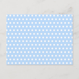 White and Blue Polka Dot Mönster. Fy. Vykort