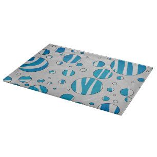 White and Blue Polka Dot Zebra