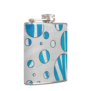 White and Blue Polka Dot Zebra Fickplunta