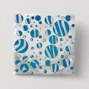 White and Blue Polka Dot Zebra Knapp