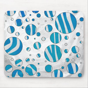 White and Blue Polka Dot Zebra Musmatta