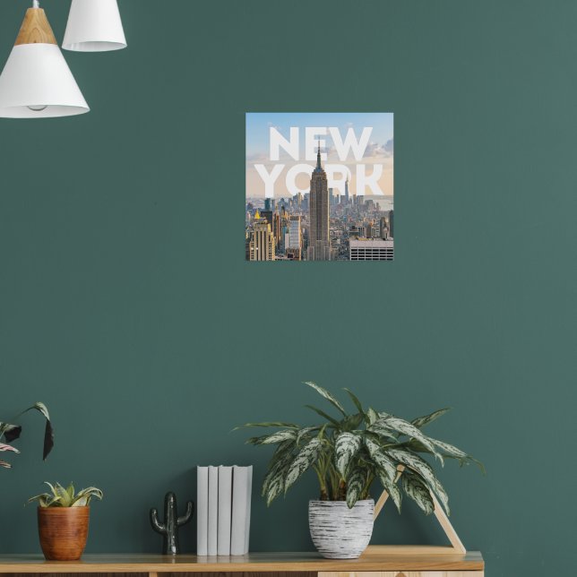 White and Bold Travel New York Poster (Vardagsrum 1)