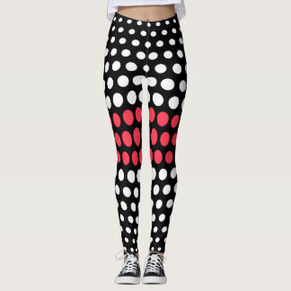 White and Desire Polka Dot Mönster Leggings